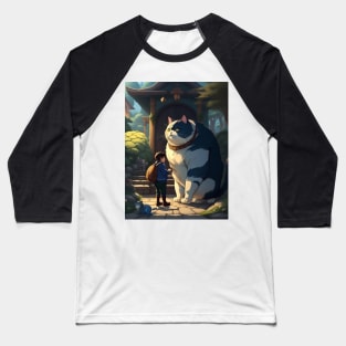 Cat and boy Baseball T-Shirt